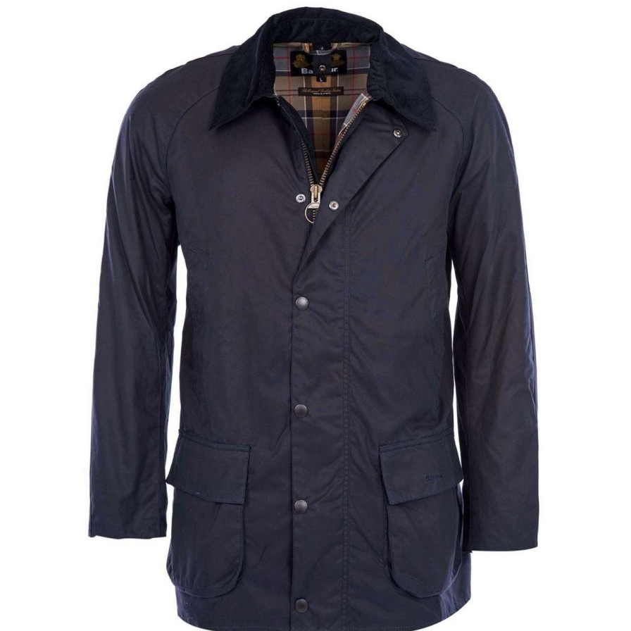 Jackets * | New Threads Barbour Mens Bristol Wax Jacket