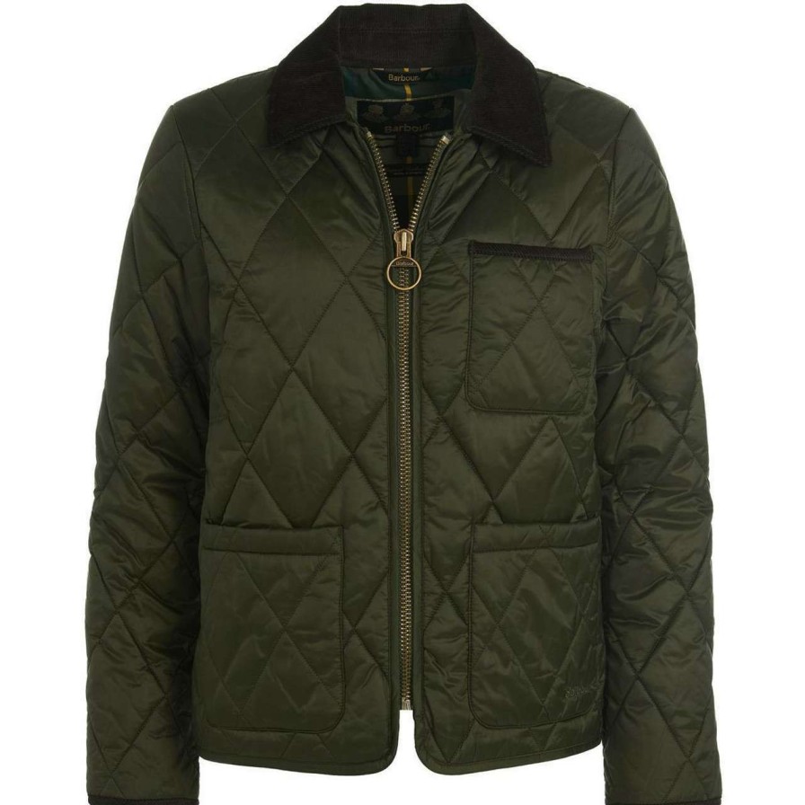 Jackets * | Discount Barbour Womens Linhope Quilted Jacket Dark Navy/Dress