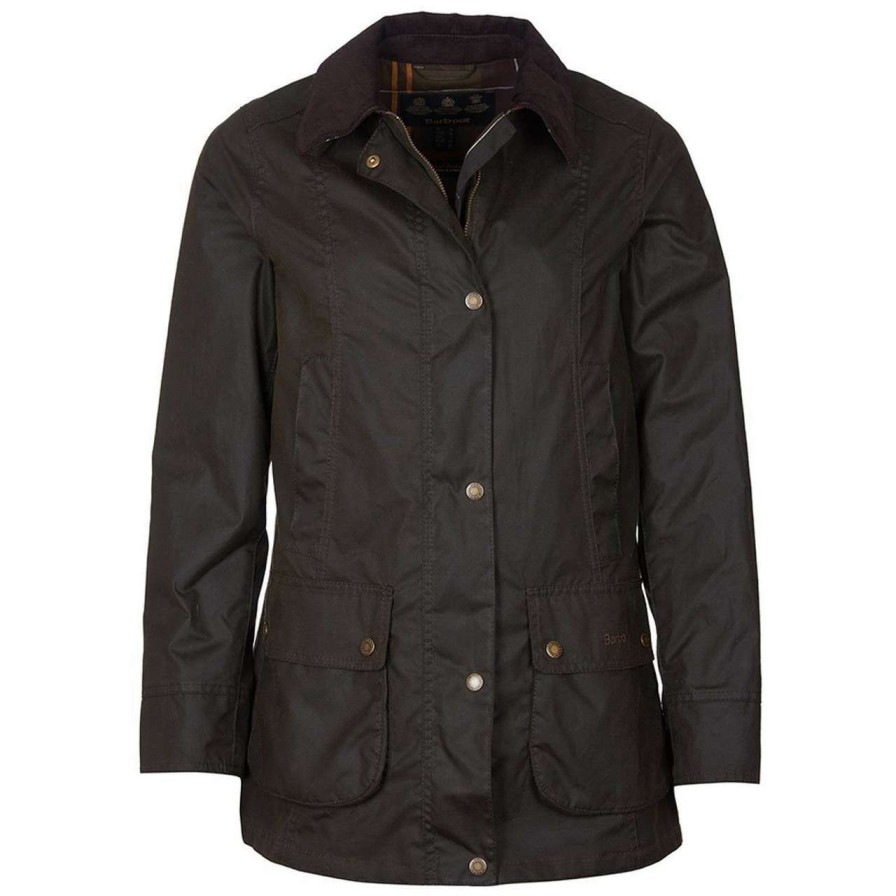 Jackets * | 100% Guarantee Barbour Womens Fiddich Wax Jacket