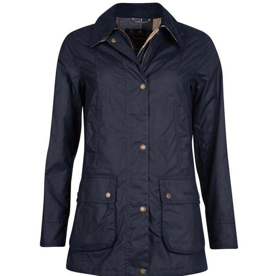 Jackets * | 100% Guarantee Barbour Womens Fiddich Wax Jacket