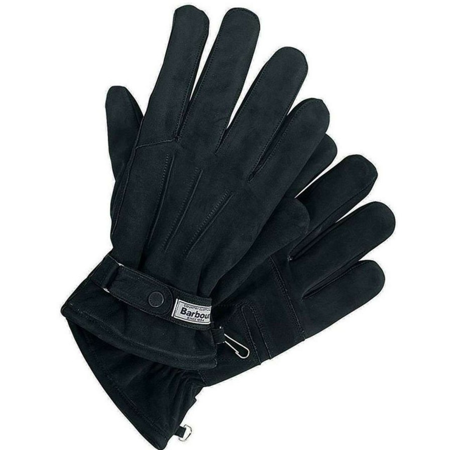 Accessories * | Online Sales Barbour Mens Leather Thinsulate Gloves