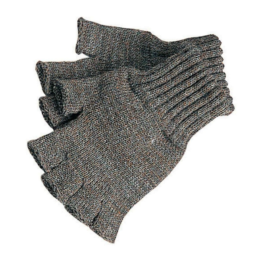 Accessories * | Flash Sale Barbour Mens Knitted Lambswool Fingerless Gloves