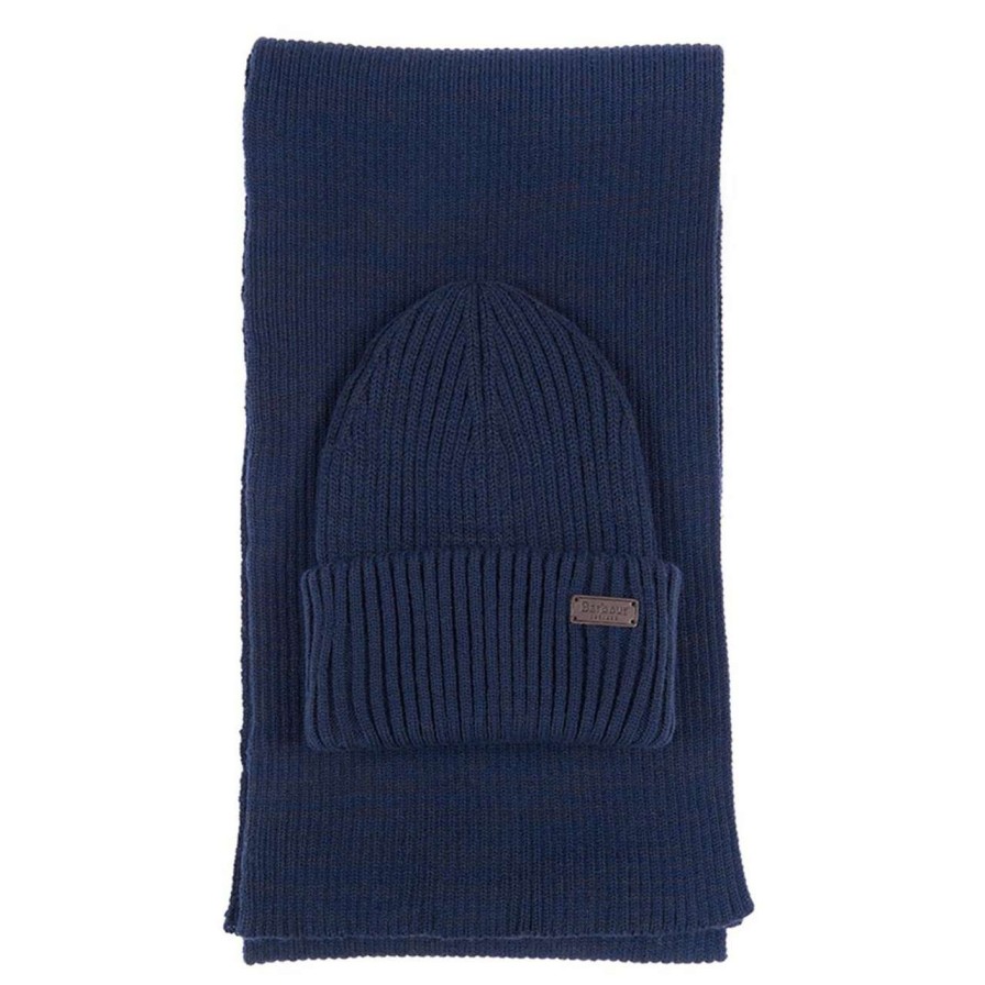 Accessories * | Discount Online Barbour Crimdon Beanie And Scarf Gift Set