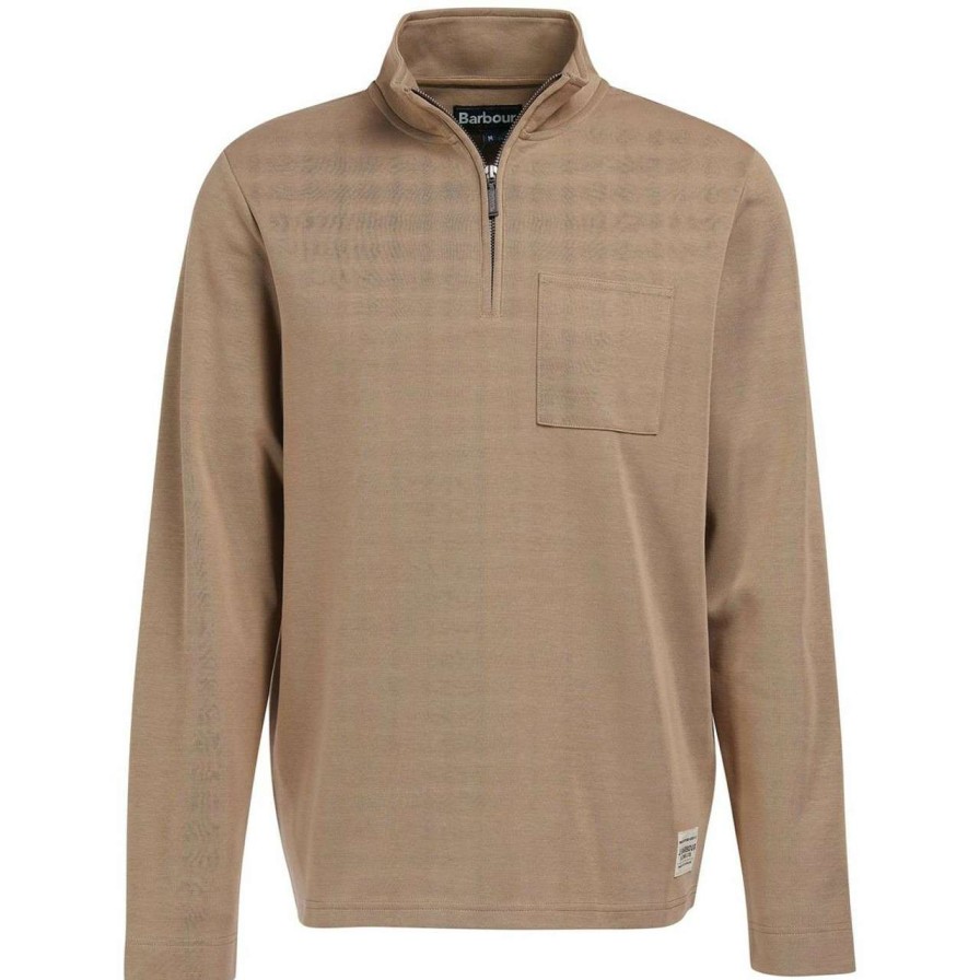 Clothing * | Quality Guarantee Barbour Mens Broughton Half Zip