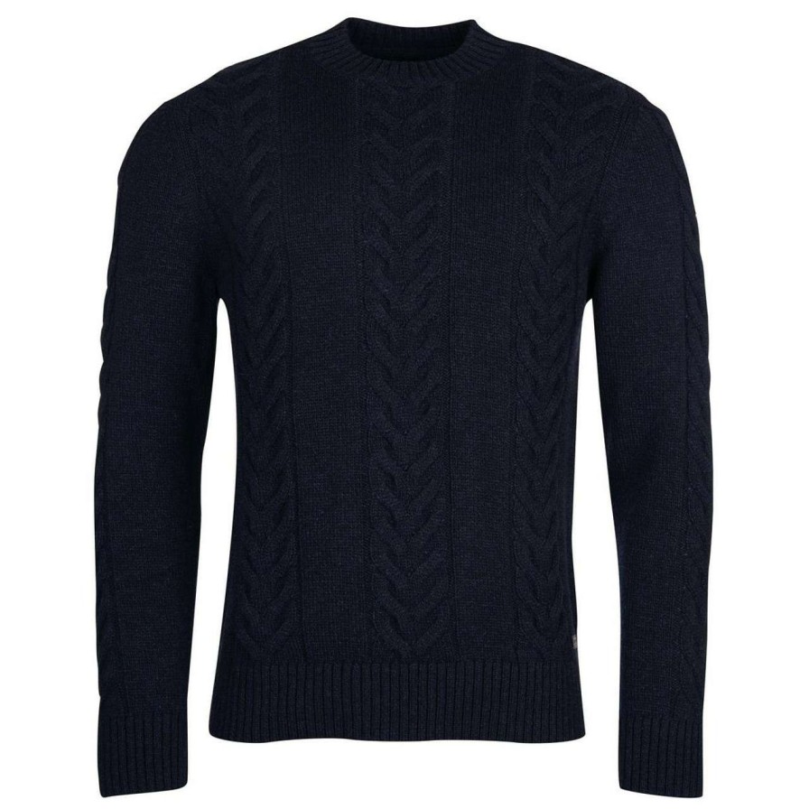 Clothing * | Shop Barbour Mens Essential Cable Knit Jumper