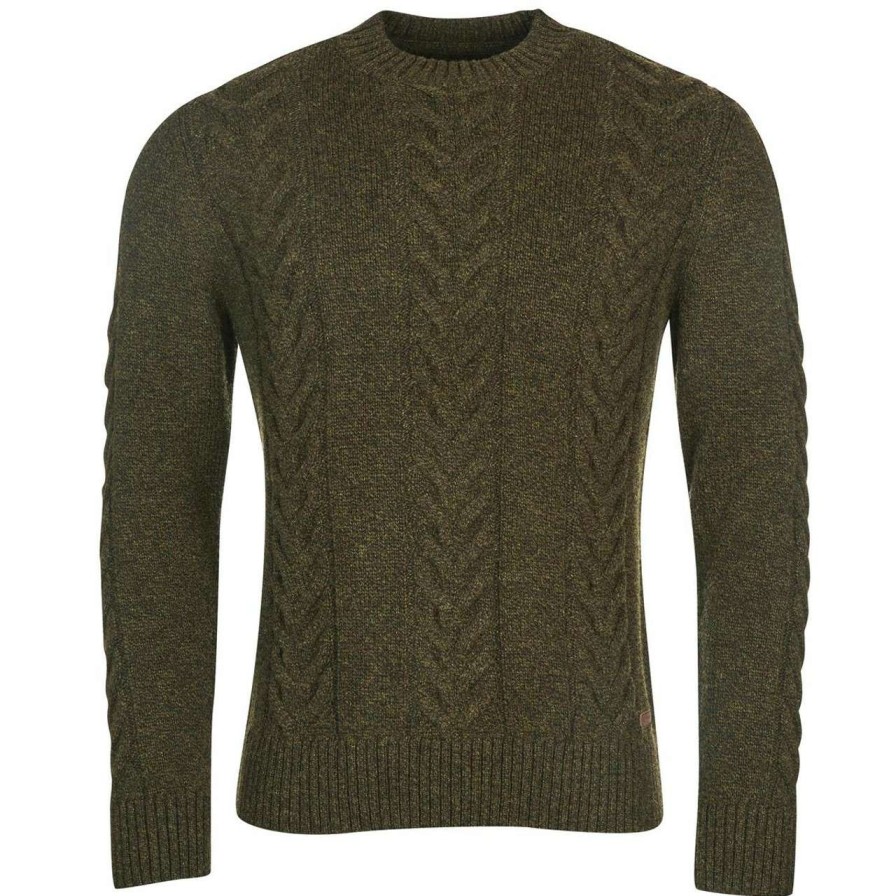 Clothing * | Shop Barbour Mens Essential Cable Knit Jumper