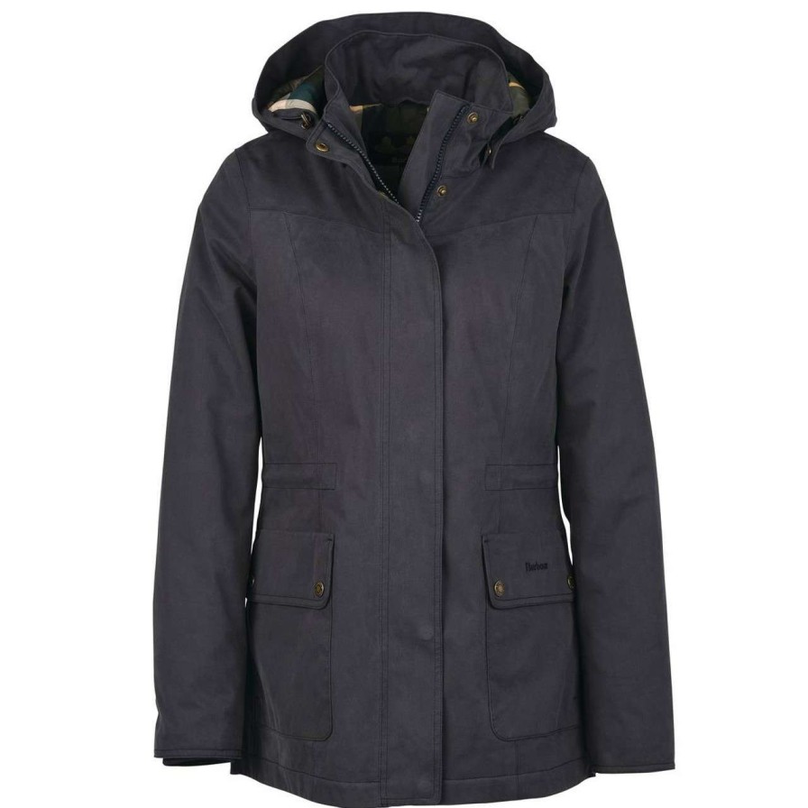 Jackets * | Best-Selling Barbour Womens Buttercup Jacket Dk Navy/Classic