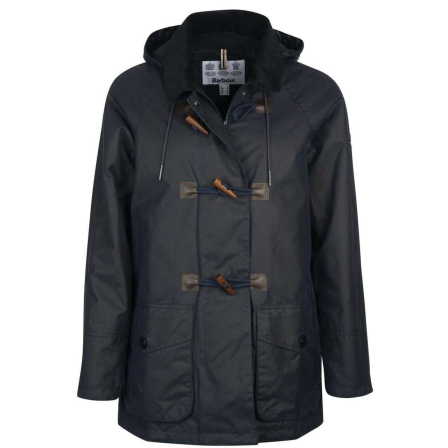 Jackets * | Cheap Barbour Womens Merlin Wax Jacket Royal Navy