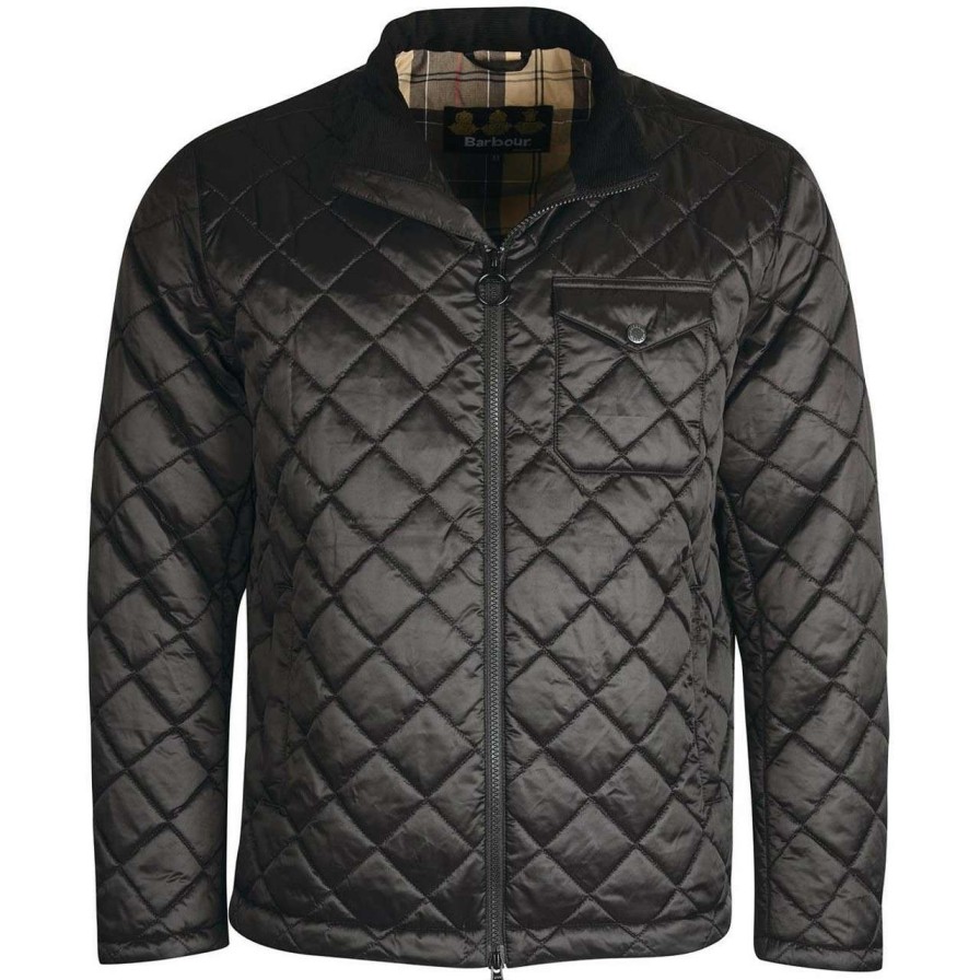 Jackets * | Best Quality Barbour Mens City Quilted Jacket Black/Dress