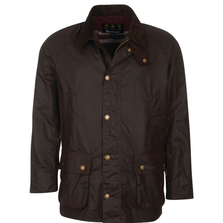 Jackets * | Closeout Sale Barbour Mens Bodey Wax Jacket Rustic/Winter Red