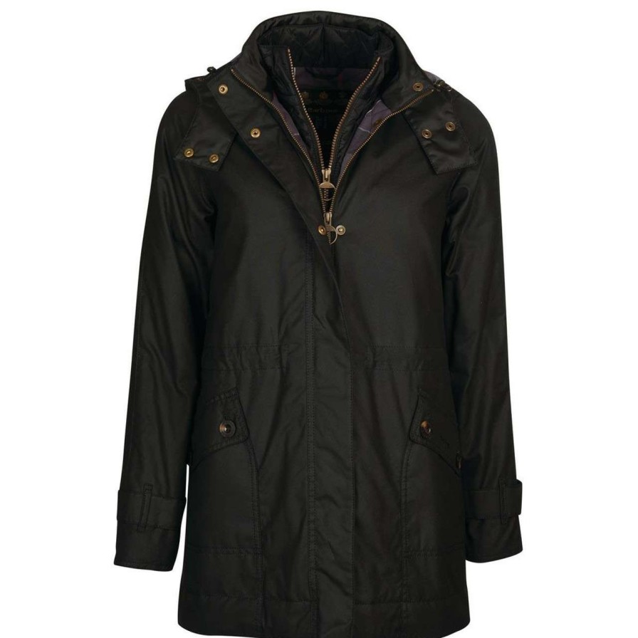 Jackets * | Cheap Barbour Womens Cannich Wax Jacket