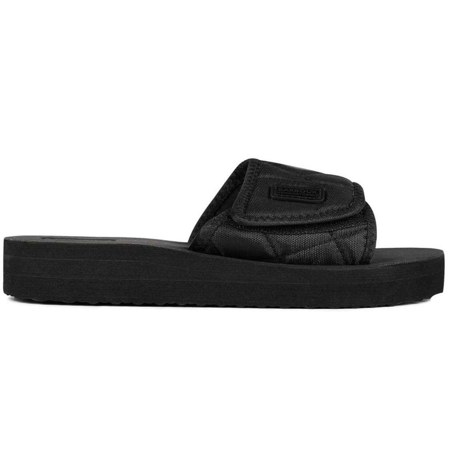 Footwear * | Quality Guarantee Barbour International Womens Kirsi Sliders Black