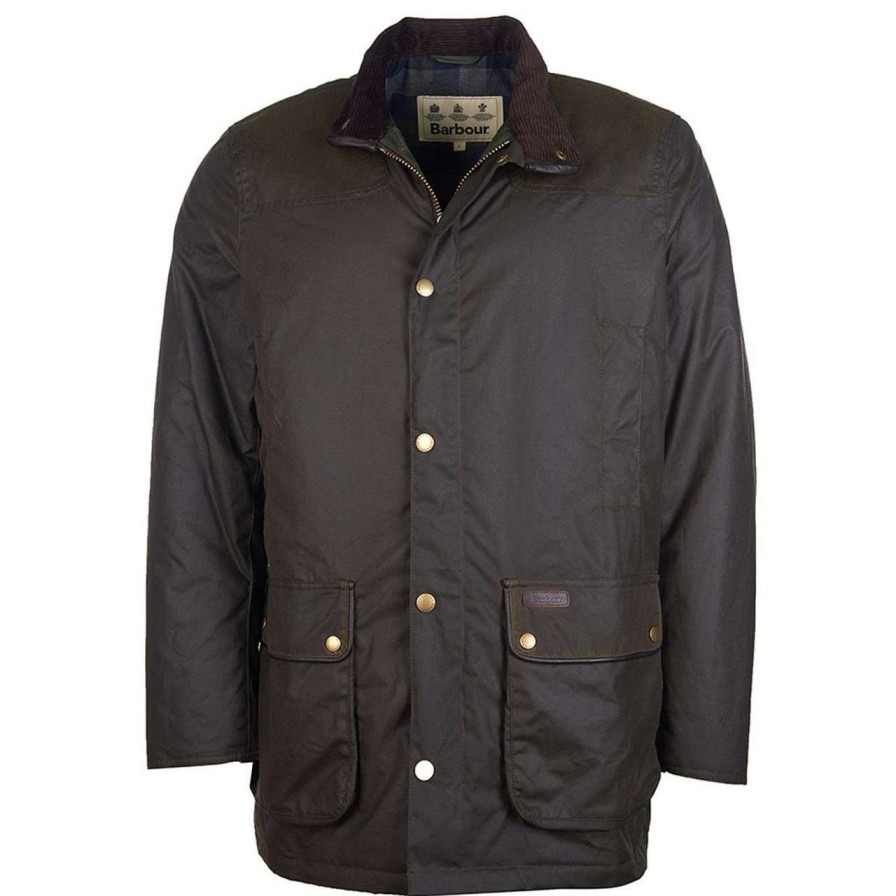 Jackets * | Bestsellers Barbour Mens Hartlington Wax Jacket Olive