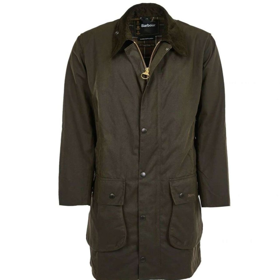 Jackets * | Online Sales Barbour Mens Classic Northumbria Wax Jacket