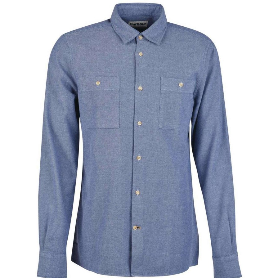 Clothing * | Best Quality Barbour Mens Ennerdale Shirt Chambray