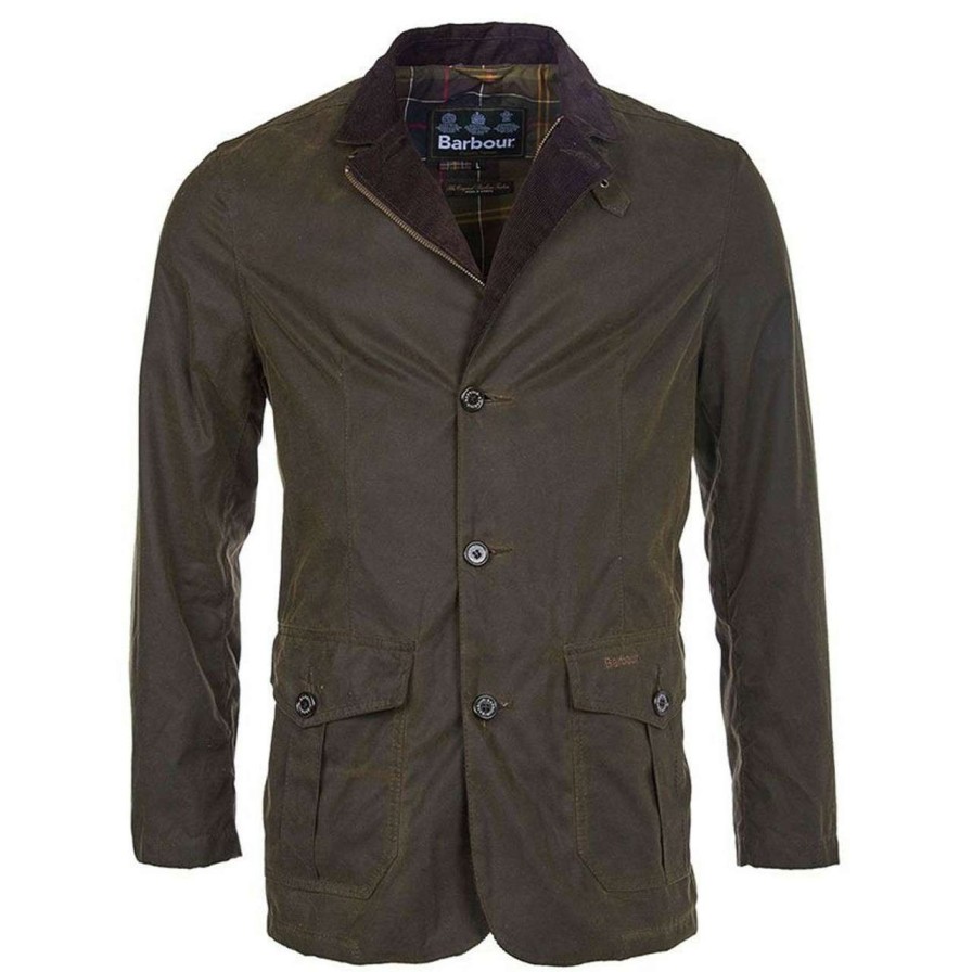 Jackets * | Best-Selling Barbour Mens Lutz Wax Jacket