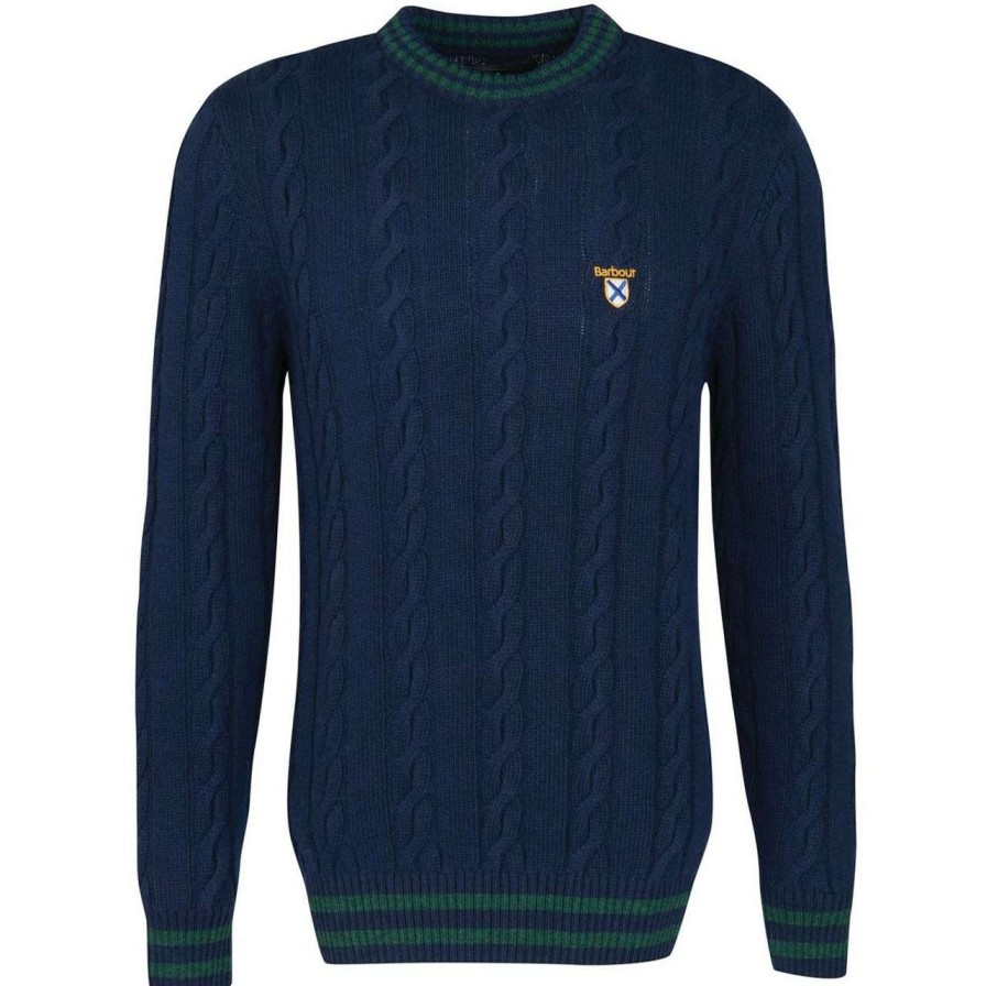 Clothing * | Discount Store Barbour Mens Wicket Crew Neck Jumper