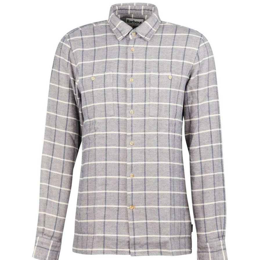 Clothing * | 100% Guarantee Barbour Mens Gretna Shirt Chambray