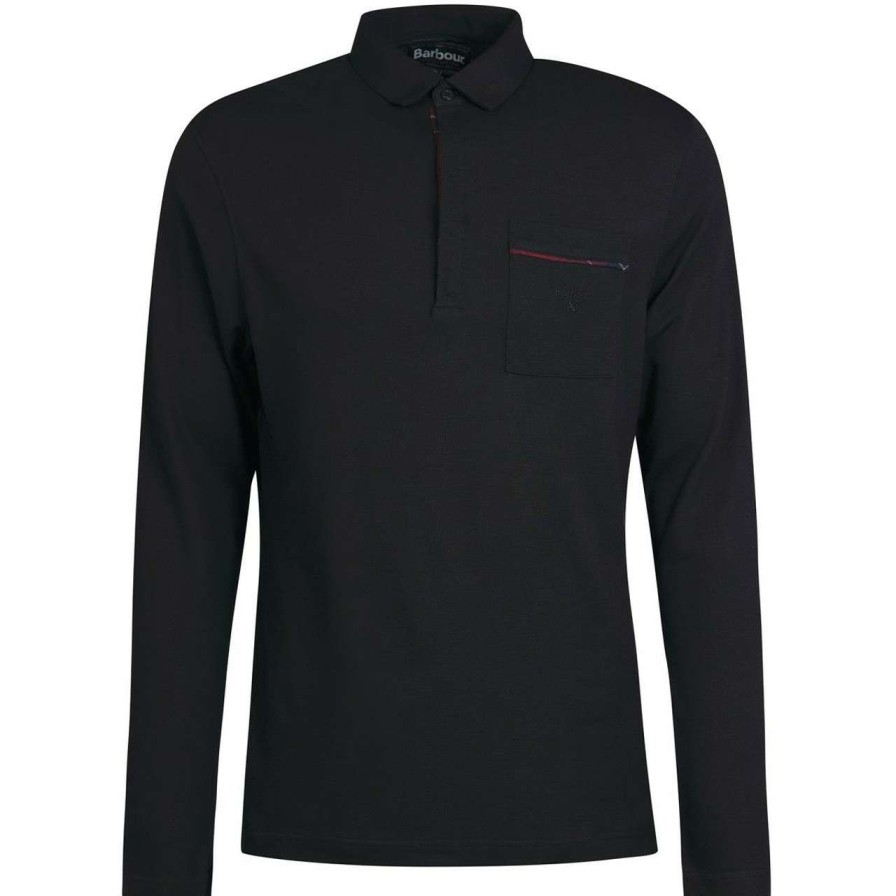 Clothing * | Closeout Sale Barbour Mens Adie Long Sleeve Polo