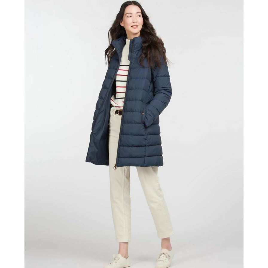 Jackets * | Cheap Barbour Womens Filwood Quilted Jacket Navy