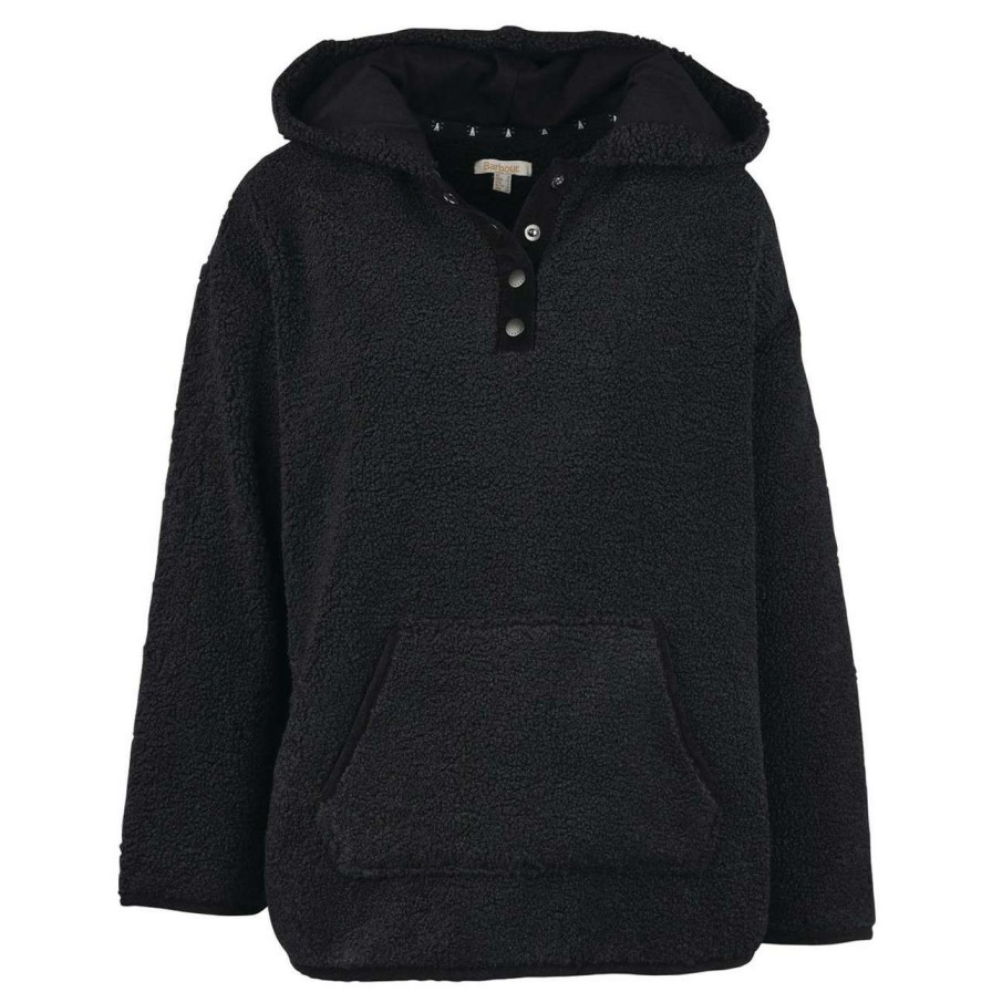 Clothing * | Lower Prices Barbour Womens Amberley Popover Fleece Black