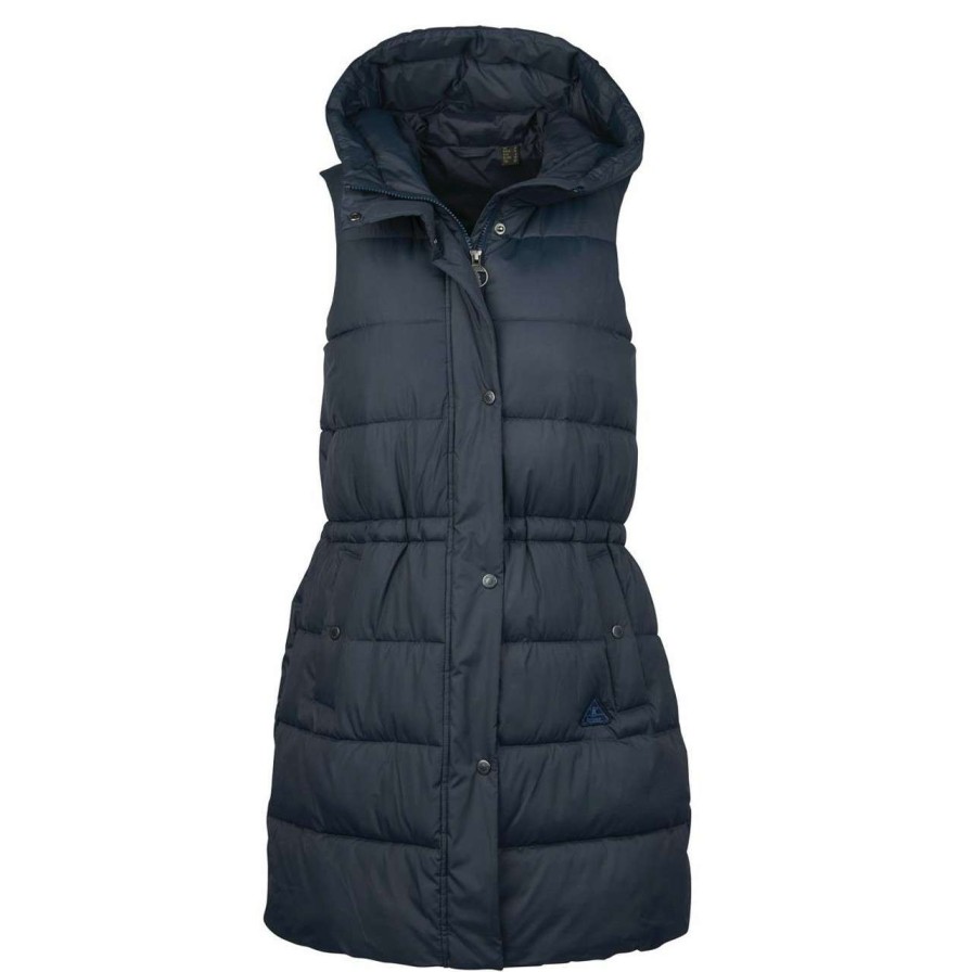 Clothing * | Discount Barbour Womens Littlebury Gilet Dk Navy