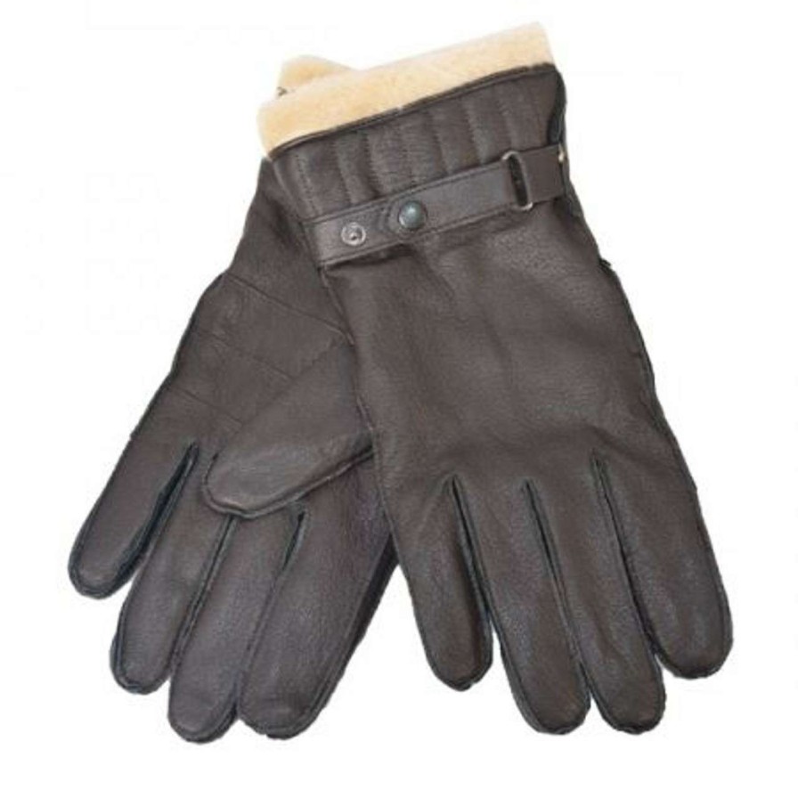 Accessories * | Best Price Barbour Mens Leather Utility Glove