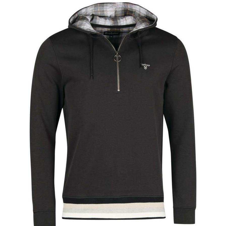 Clothing * | Quality Guarantee Barbour Mens Morland Half Zip Hoodie