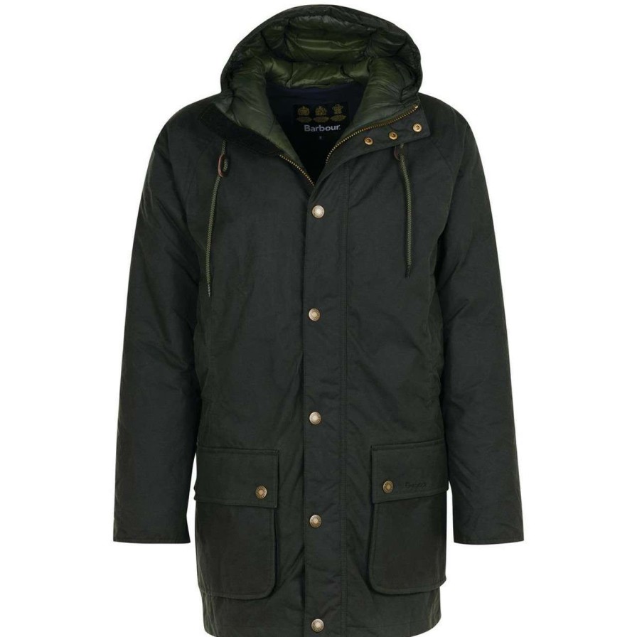 Jackets * | Discount Barbour Mens Hooded Beaufort Wax Jacket