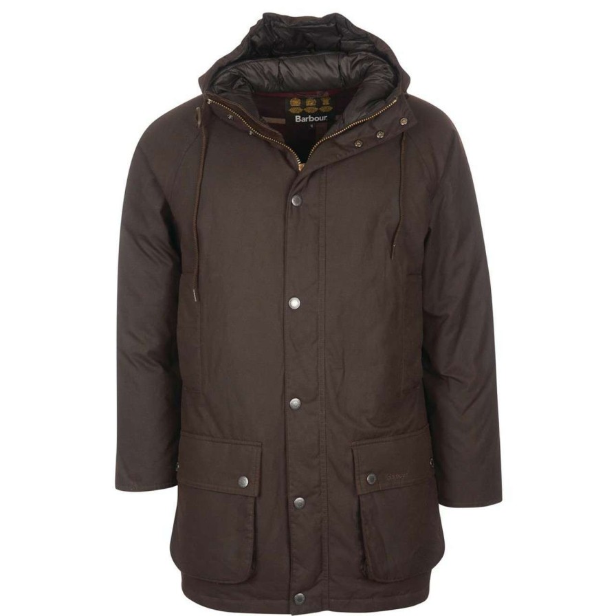 Jackets * | Discount Barbour Mens Hooded Beaufort Wax Jacket