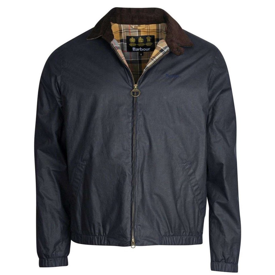 Jackets * | Discount Barbour Mens Vital Wax Jacket Navy/Dress