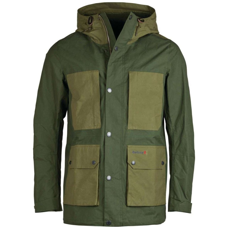 Jackets * | 100% Guarantee Barbour Mens Trail Casual Jacket Racing Green