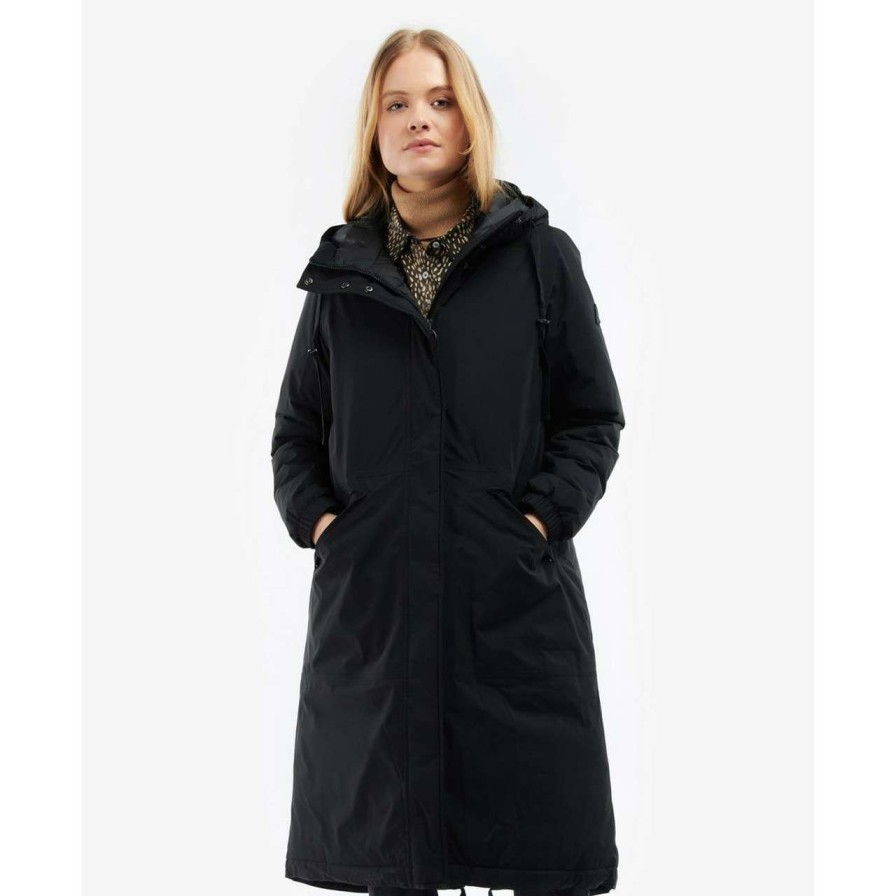 Jackets * | Best-Selling Barbour Womens Spear Jacket Black