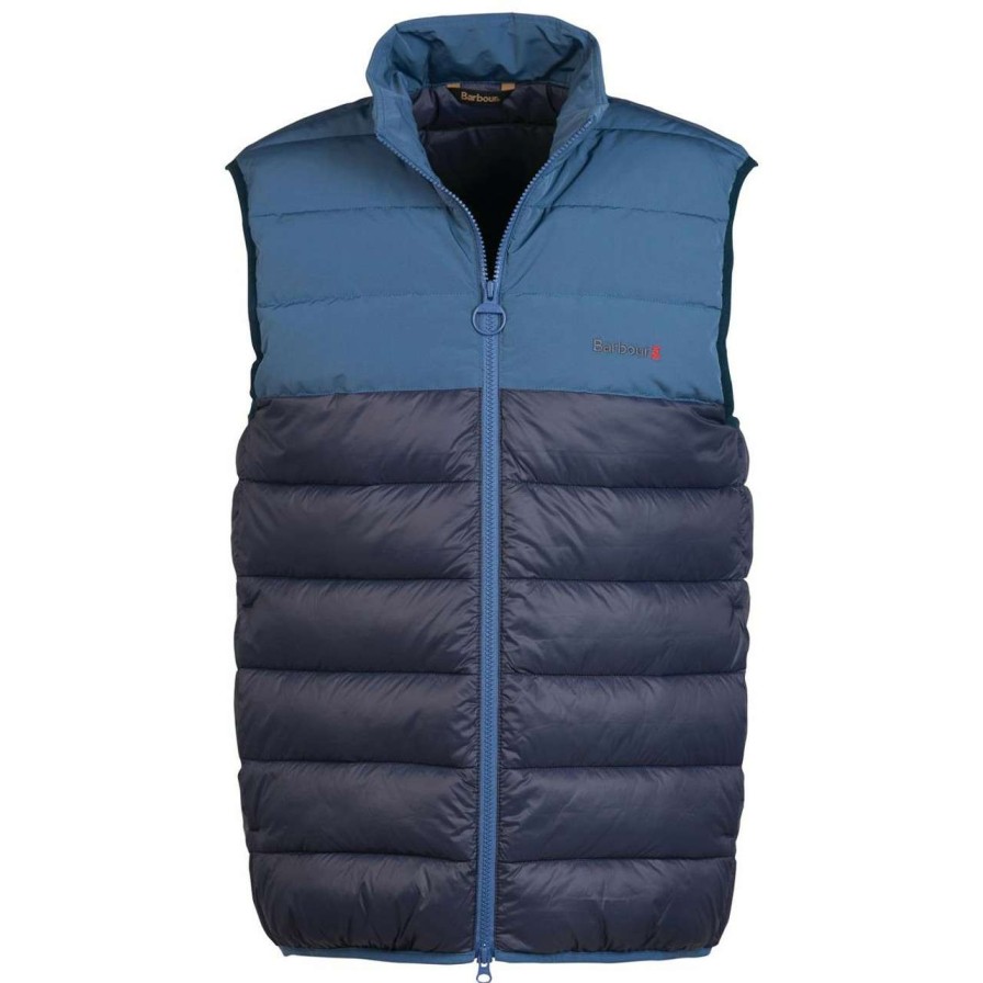 Clothing * | Flash Sale Barbour Mens Heburn Gilet Bearing Sea