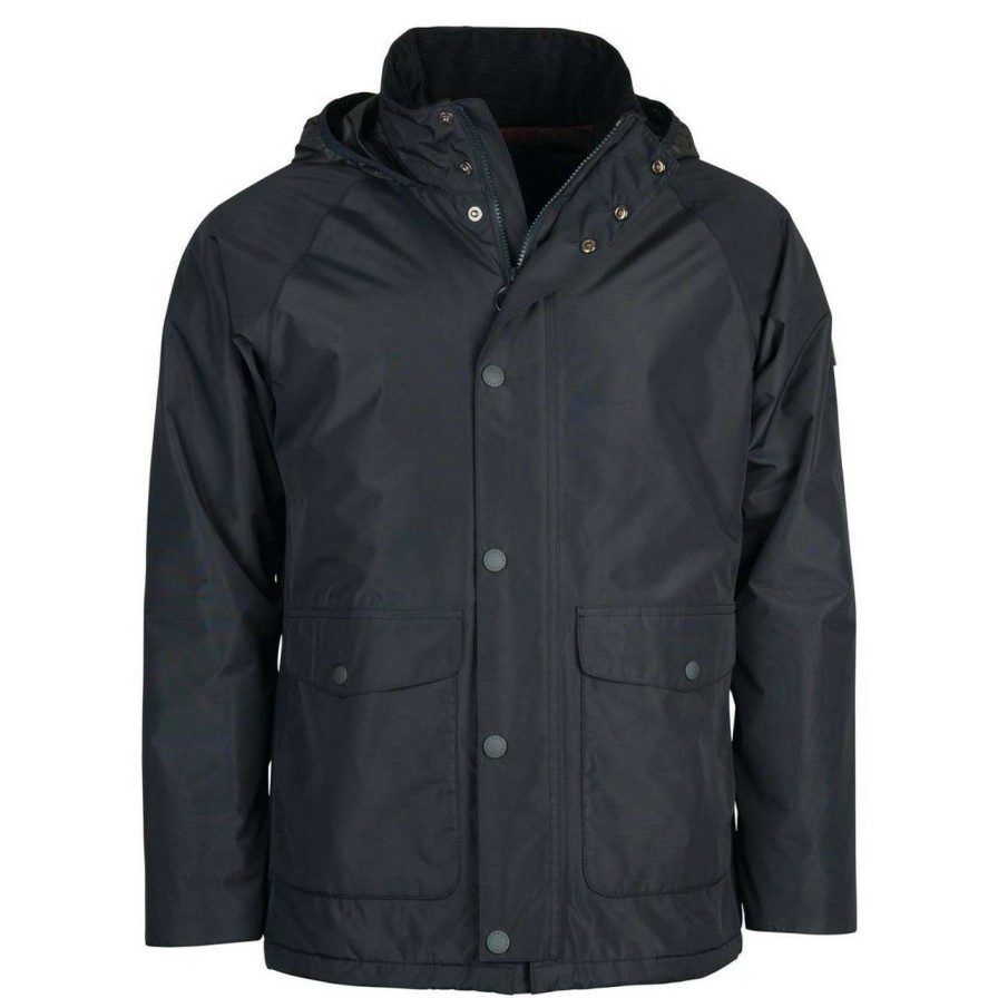 Jackets * | Good Quality Barbour Mens Kenton Jacket Navy