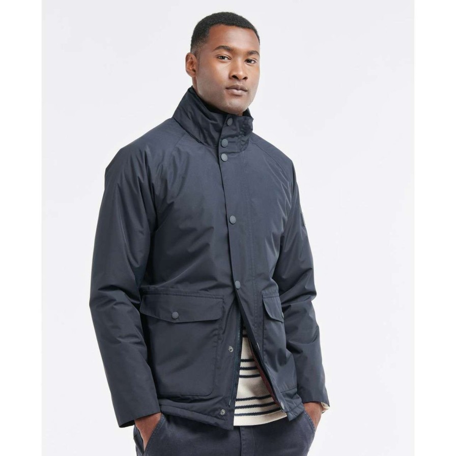 Jackets * | Good Quality Barbour Mens Kenton Jacket Navy