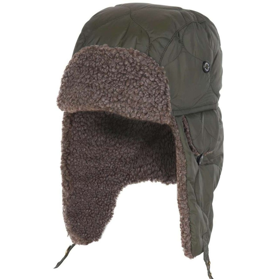 Accessories * | New Threads Barbour Mens Sandbay Quilted Trapper Hat