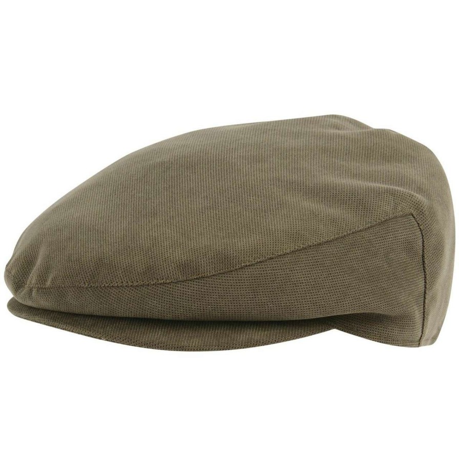 Accessories * | Online Store Barbour Mens Waterproof Beaufort Flat Cap Dk Olive