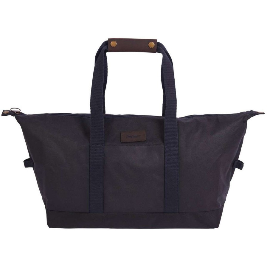 Accessories * | Shop Barbour Essential Wax Carryall Navy