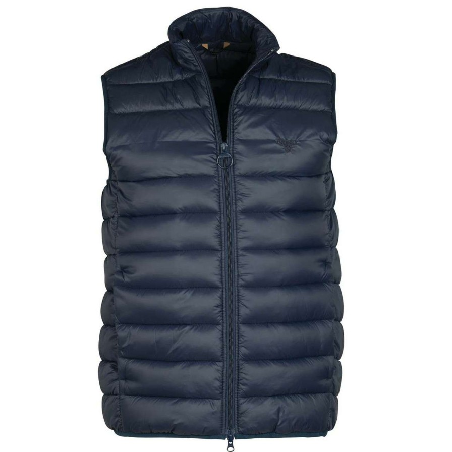 Clothing * | Lower Prices Barbour Mens Barton Gilet Navy