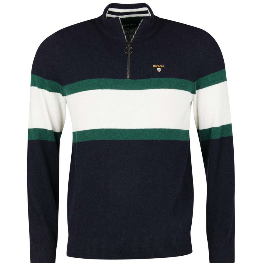 Clothing * | Discount Barbour Mens Pavilion Half Zip Pullover Jumper