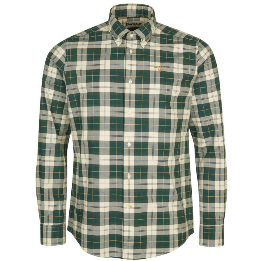 Clothing * | Closeout Sale Barbour Mens Helmside Tailored Shirt Classic Tartan