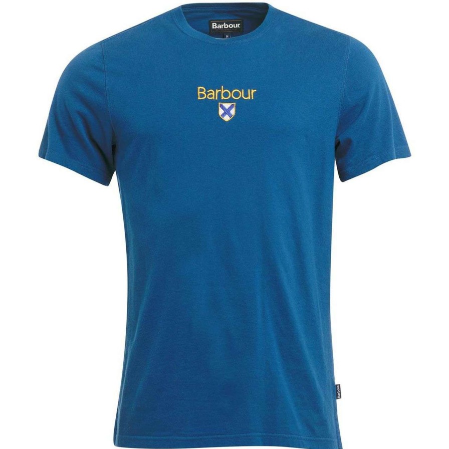 Clothing * | New Threads Barbour Mens Emblem Tee