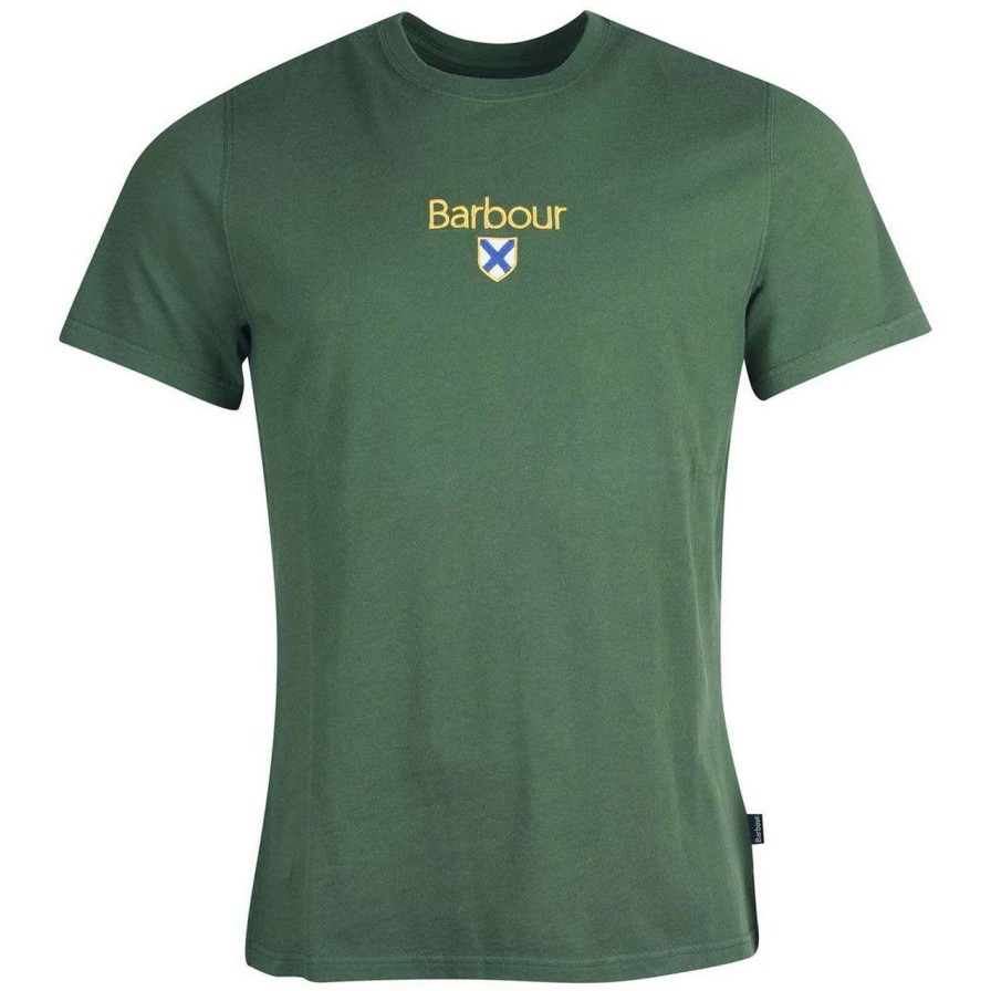 Clothing * | New Threads Barbour Mens Emblem Tee