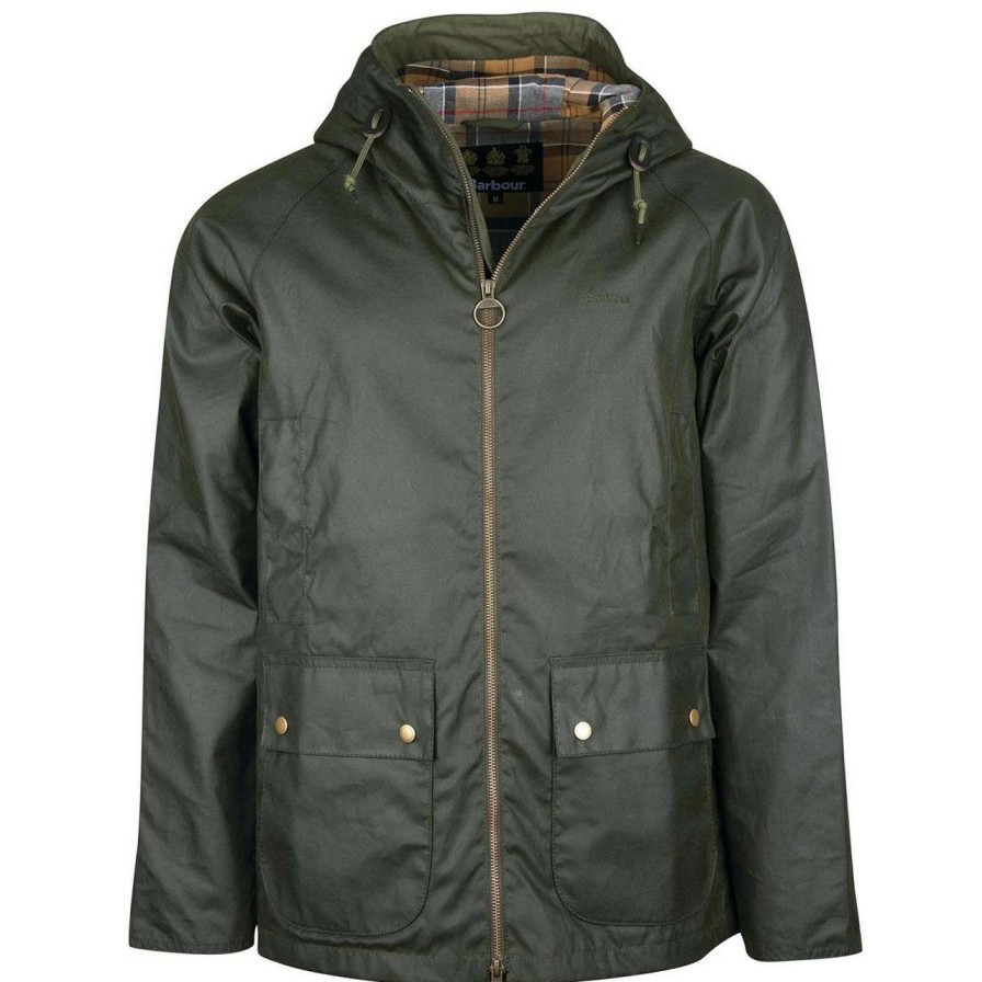 Jackets * | Online Store Barbour Mens Hooded Domus Wax Jacket