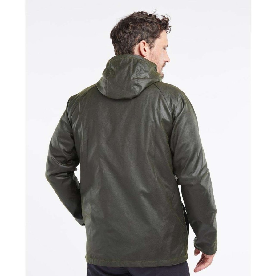 Jackets * | Online Store Barbour Mens Hooded Domus Wax Jacket